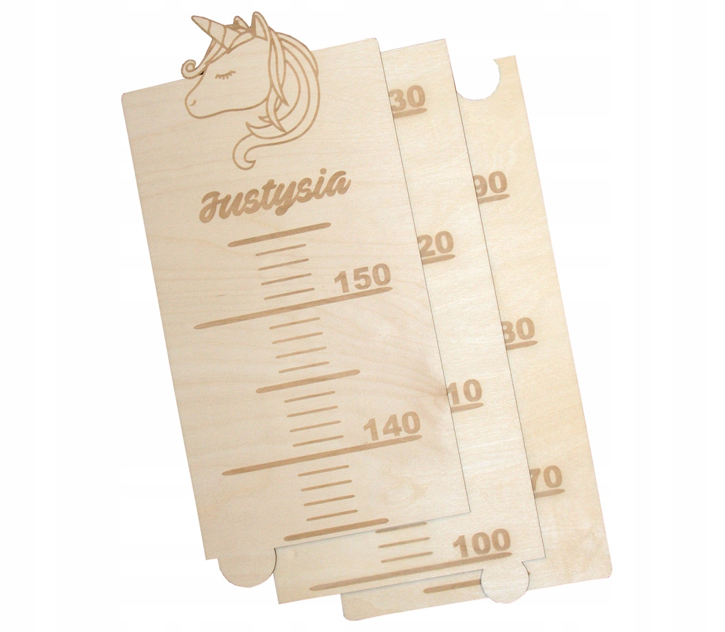 

Miarka Wzrostu Drewniana na ścianę Imię Dziecka