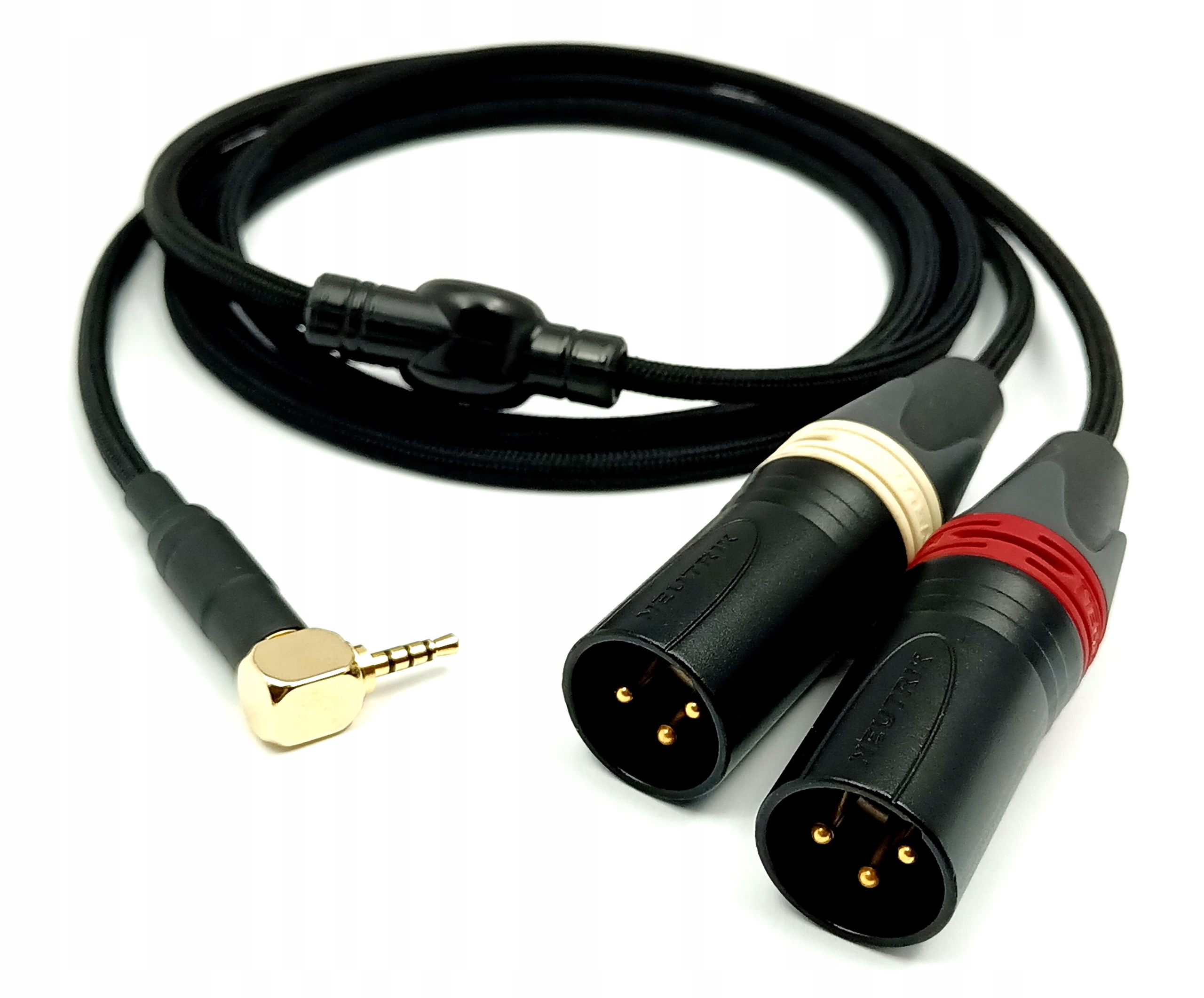 Ručne vyrobený vyvážený kábel 2,5 mm 2 x Xlr oplet Canare L-4E5C