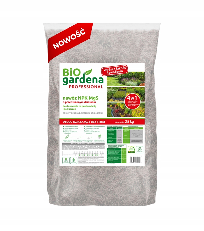 

Ekologiczny Nawóz uniwersalny Npk MgS 25kg Bio