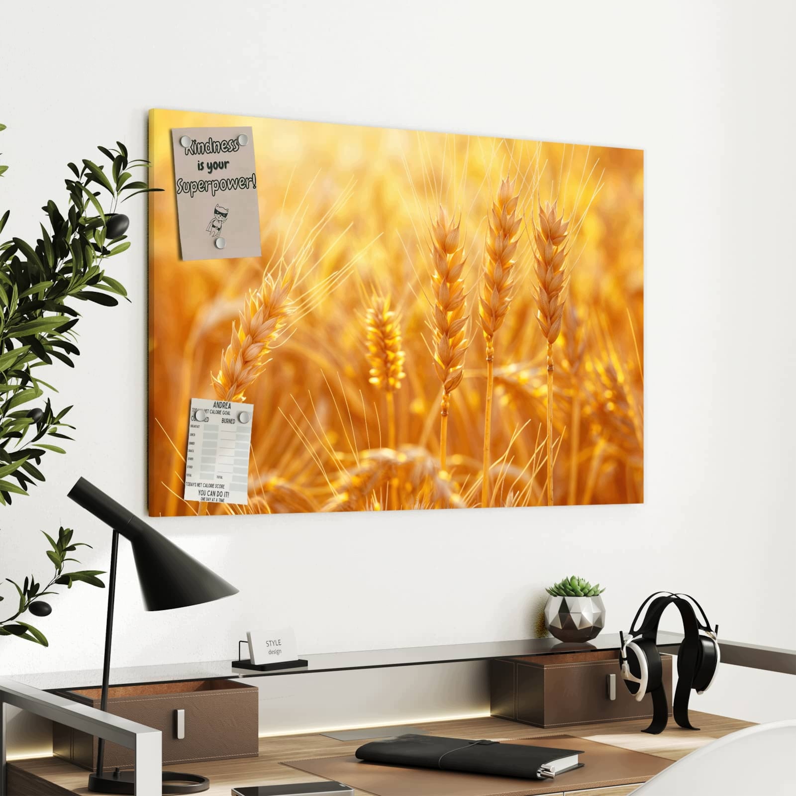 Magnetická tabule Zlaté Klosy Večerní Světlo 90 × 60 cm