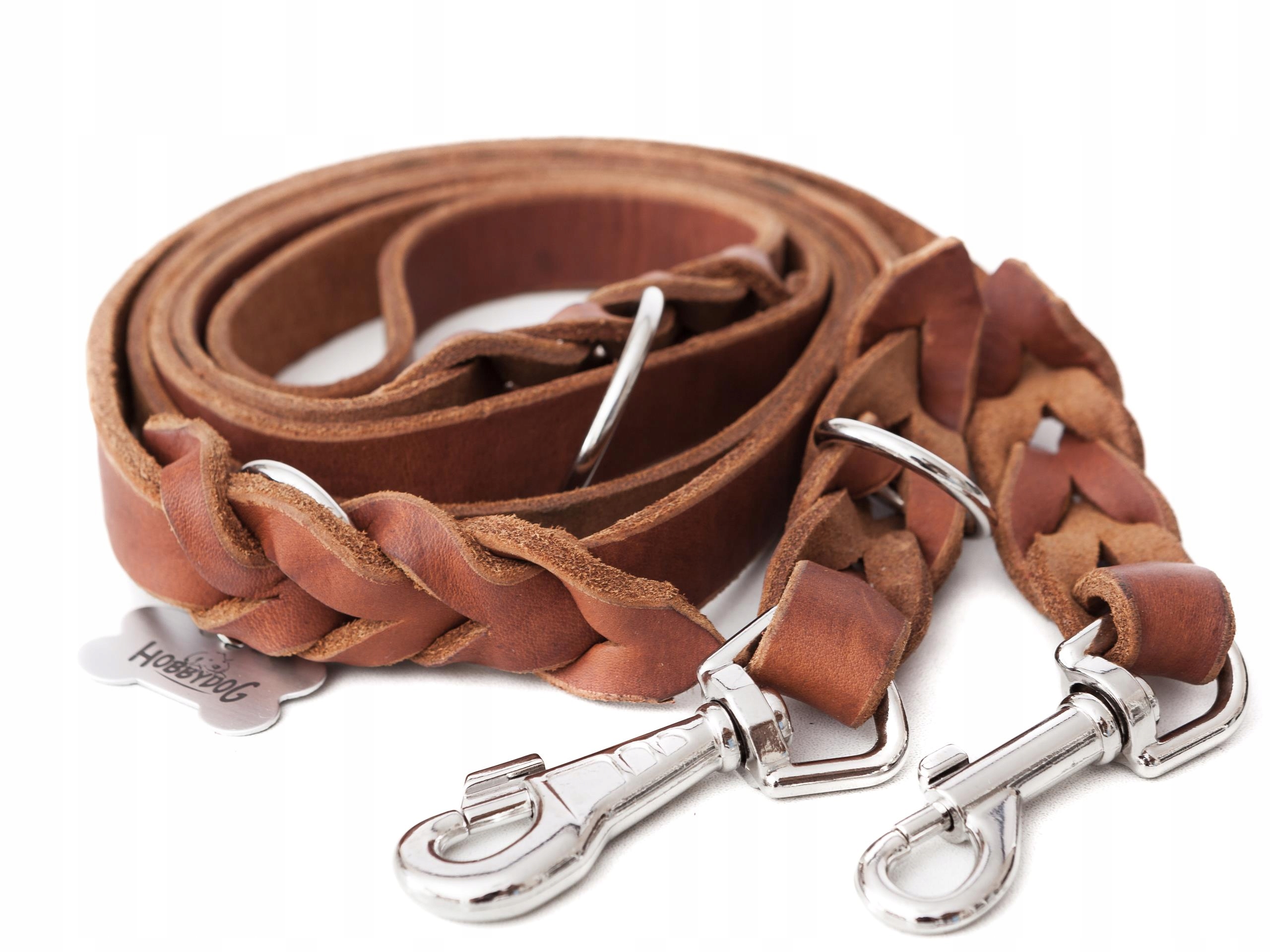 Levně Vodítko pro psa o šířce 25 mm a délce 220 cm, barva hnědá