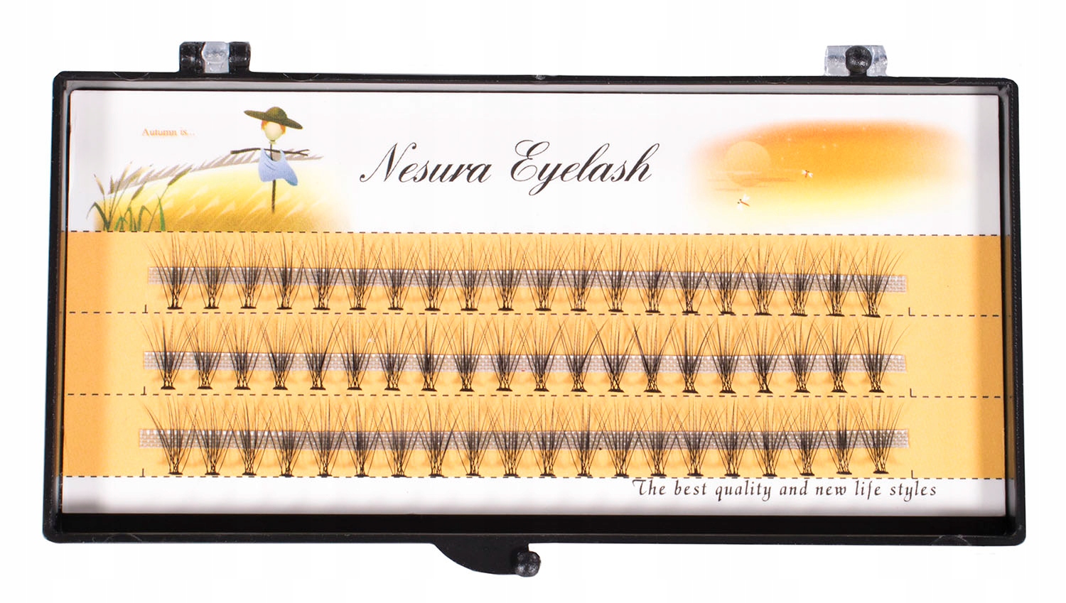 

Sztuczne Rzęsy Nesura Kępki Rzęs 9 mm 60 sztuk