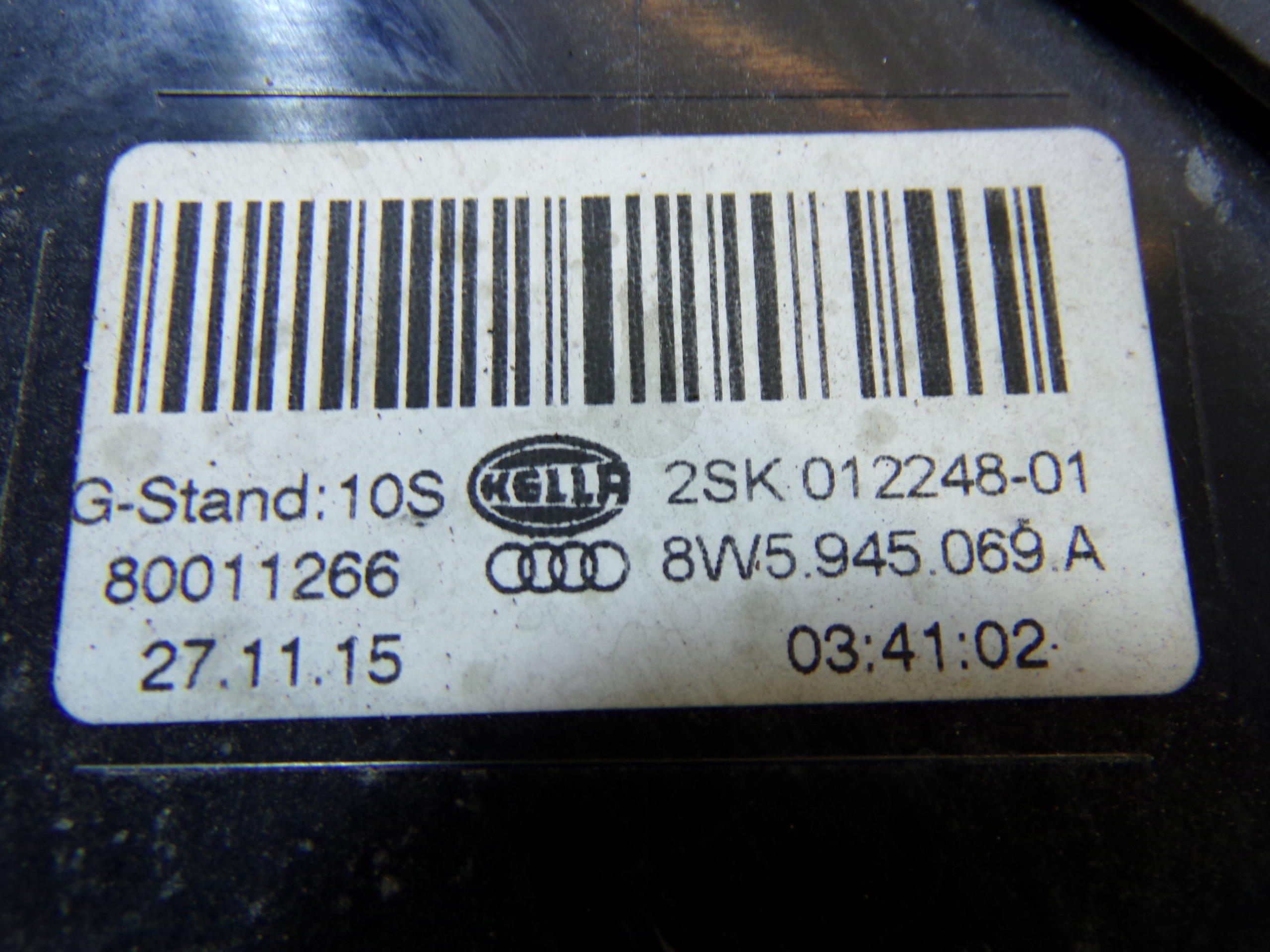light rear rear part left AUDI A4 B9 sedan EUROPA (K)