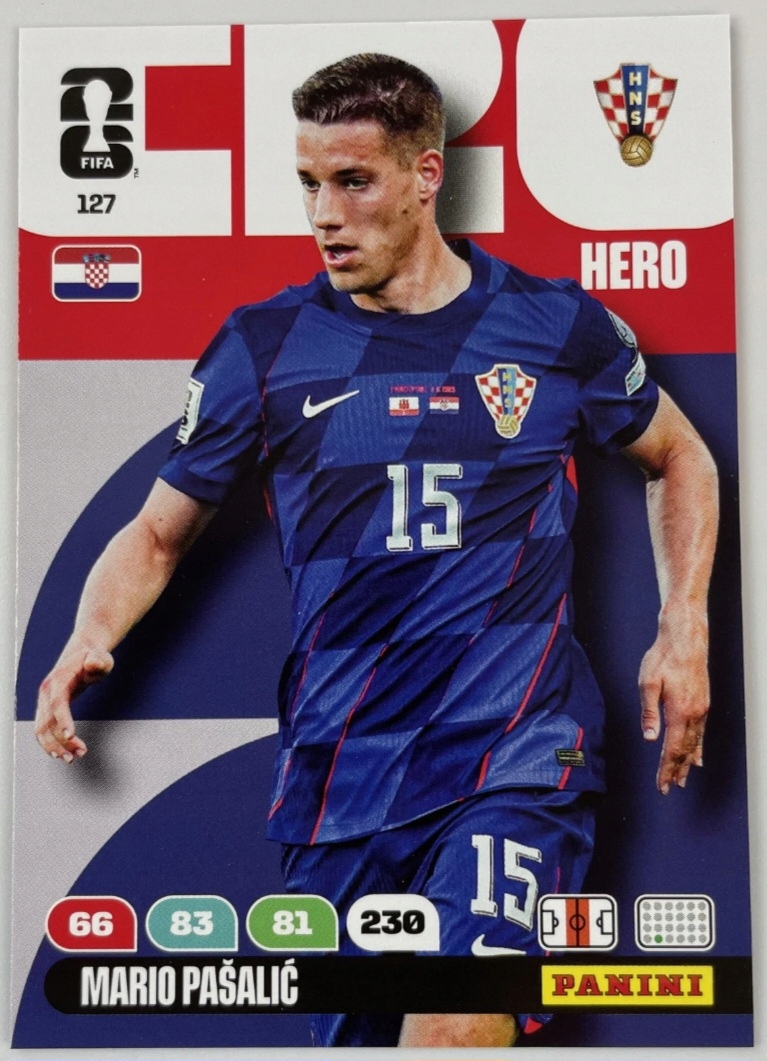 2026 Panini World Cup Mario Pasalić Chorwacja Nr 127 Hero /ec