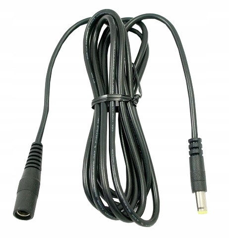 Kabel przedłużacz DC 5m wtyk -gniazdo DC 2,1/5