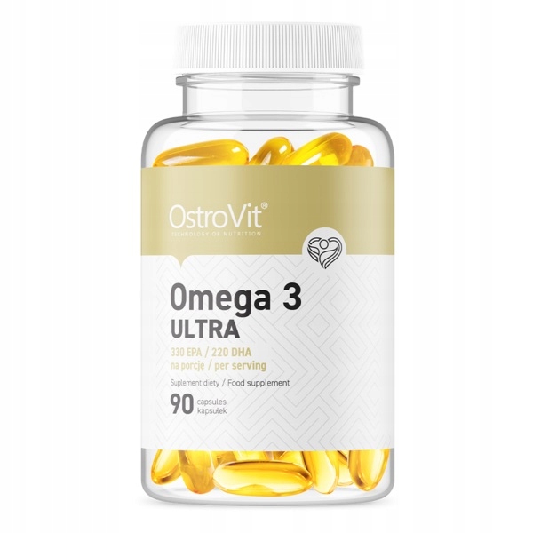 OstroVit Omega 3 Ultra 90 caps KWASY DHA EPA ALA Suplement dla