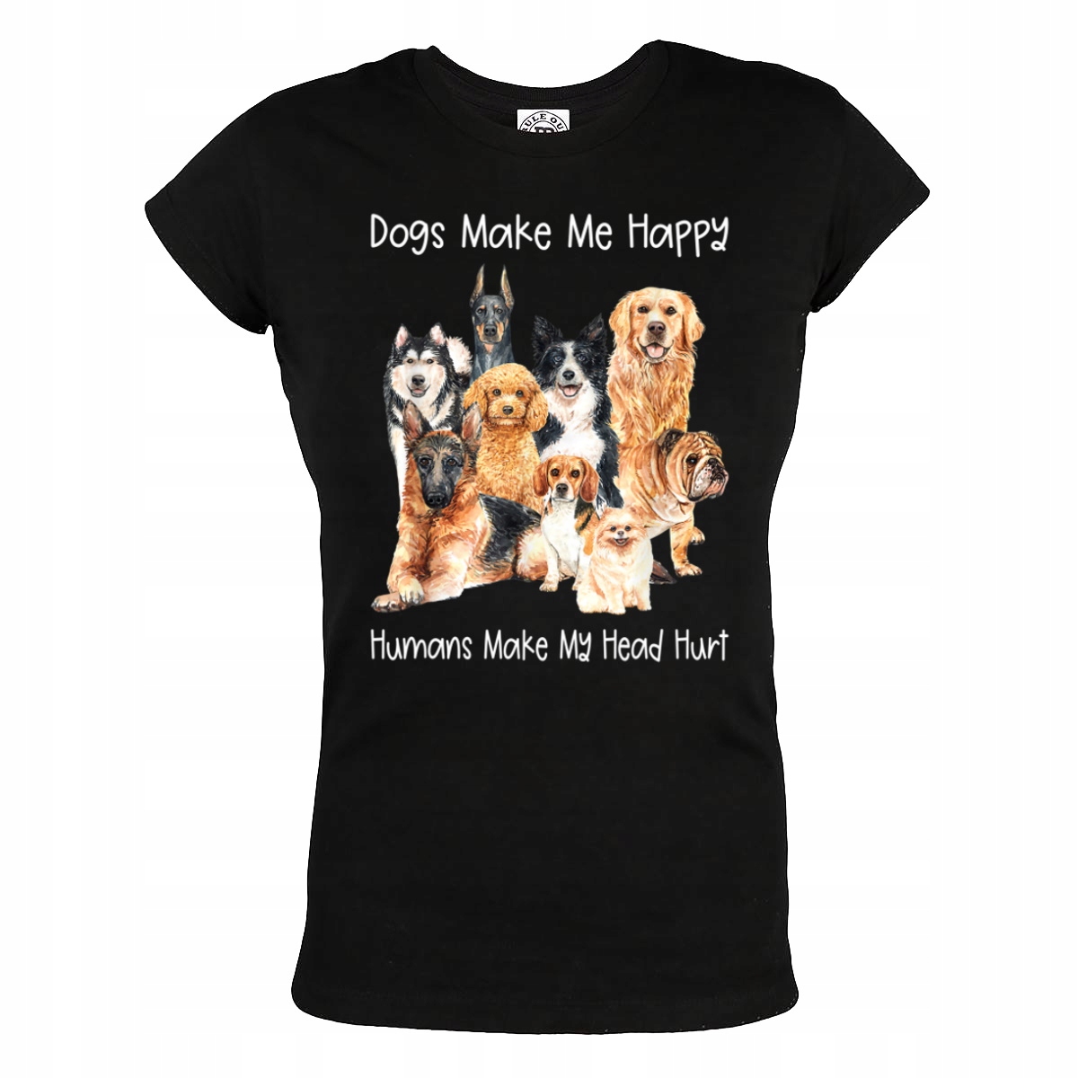 

Damska Koszulka Pies Psy Z Psem Dogs Make Me Happy