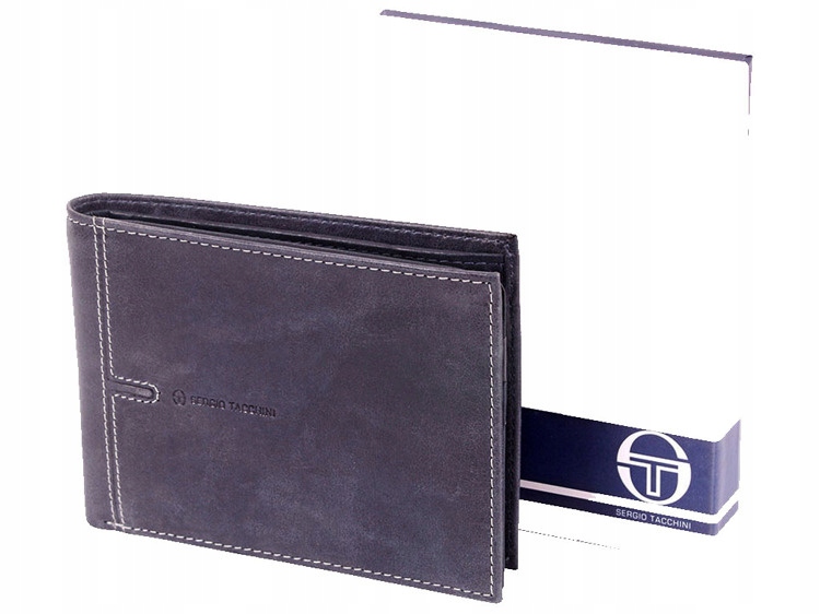Pánská kožená peněženka Sergio Tacchini, modrá