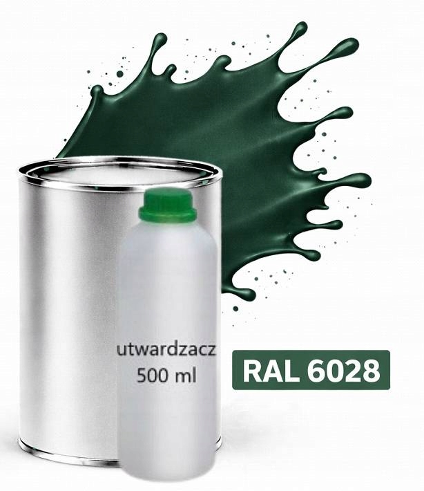 Ral 6028 Polyuretan Akryl 2:1 1L Pololesklý Lak Tužidlo Normal 0,5L
