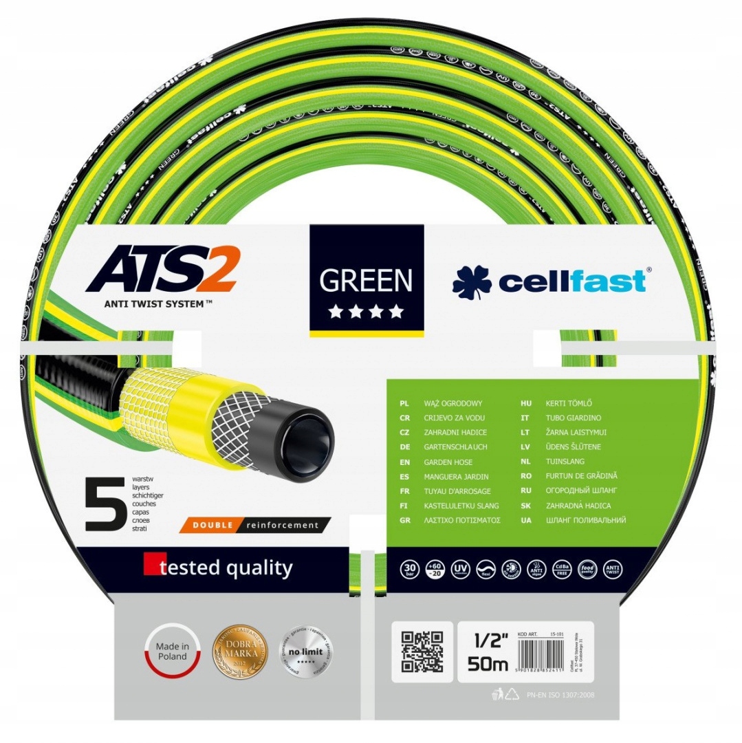 Zahradní Hadice Cellfast Zelená ATS2 50 M 1/2" 5 W