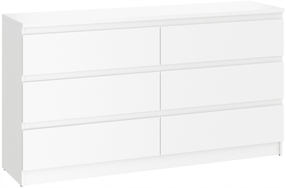 KOMODA SZAFKA STELLA 6S 150 CM BIAŁA DUŻA MAT MAFMEBLE