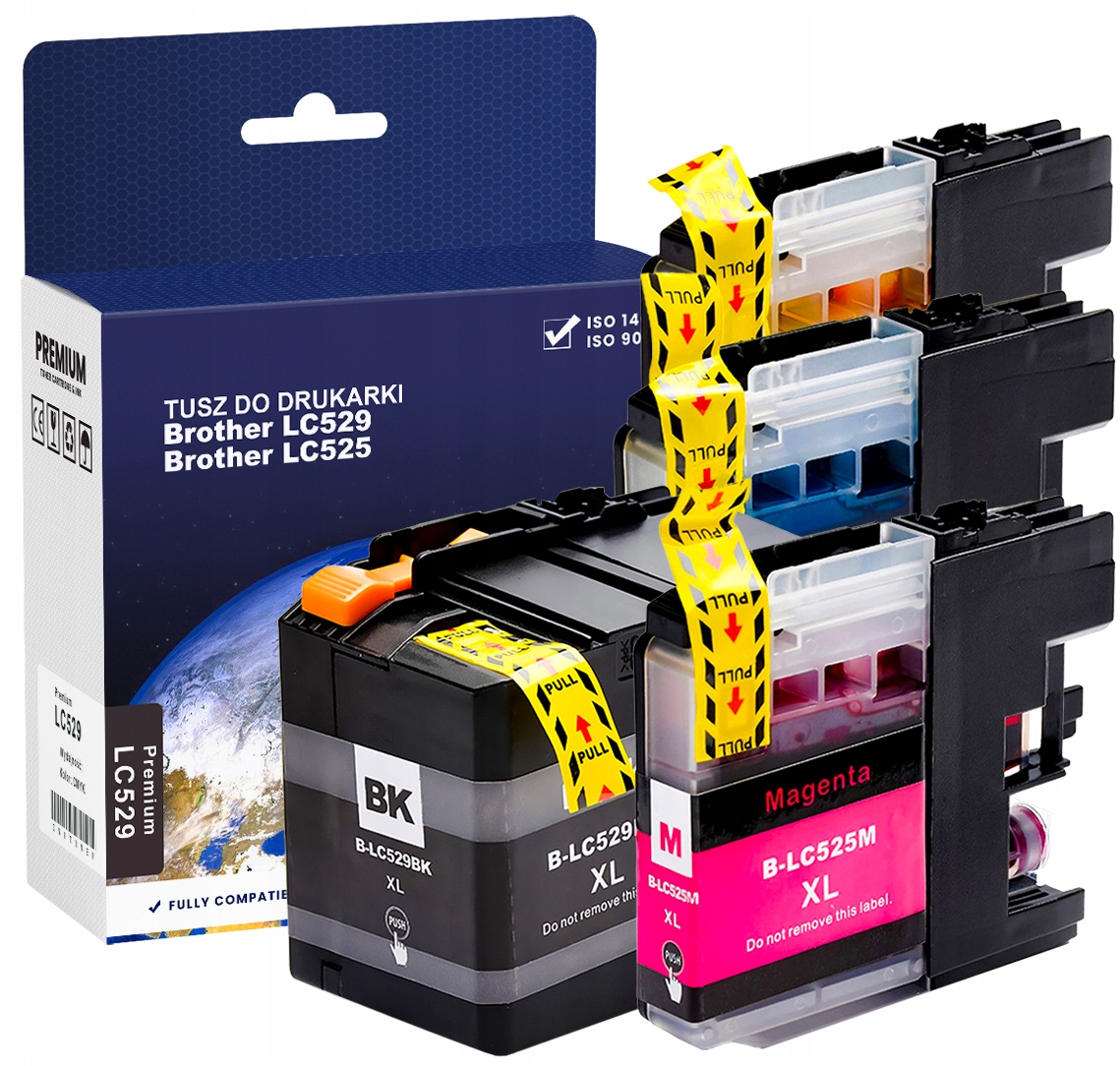 

4x Tusze LC529 LC525 do drukarki Brother DCP-J105