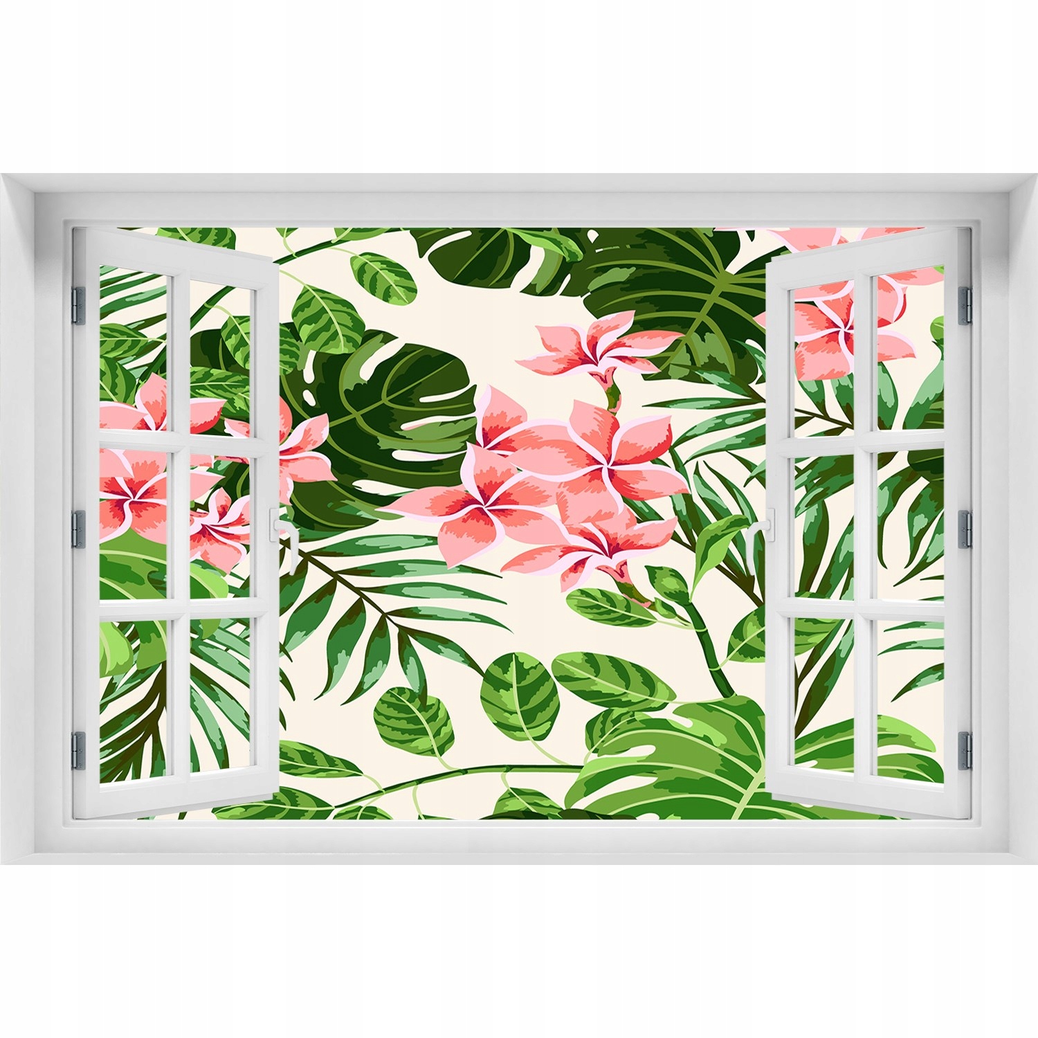 

3D Okno Naklejka ścienna Kwiecisty wzór 150x100