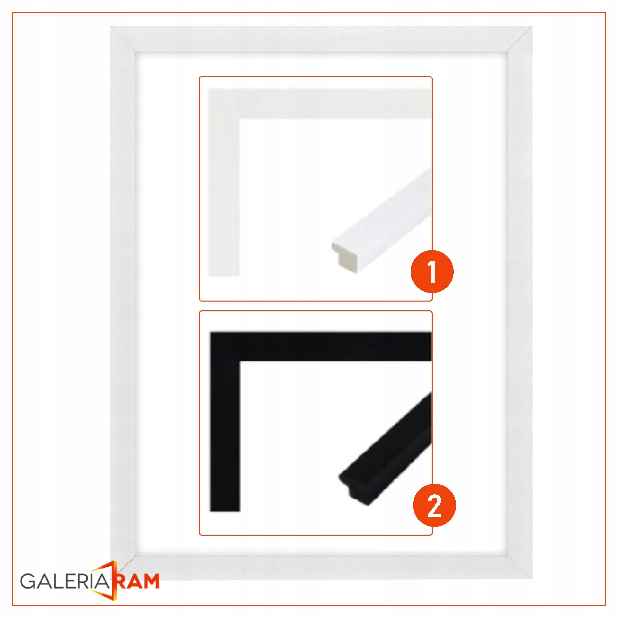 

Rama ramka 21x29,7(A4) profil Wik- Biała