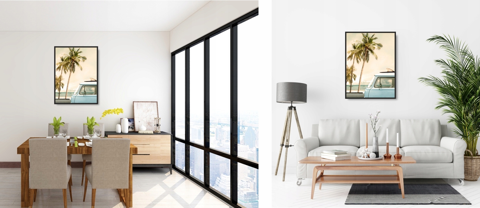 PALMY PLAŻA MORZE plakat B2 50x70cm obraz #131 Wysokość produktu 70 cm