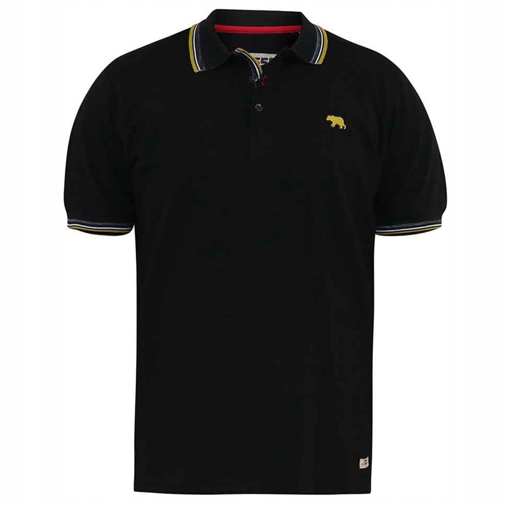 D555 polokošile pánská Benjamin 2 nadměrná velikost 5XL černá