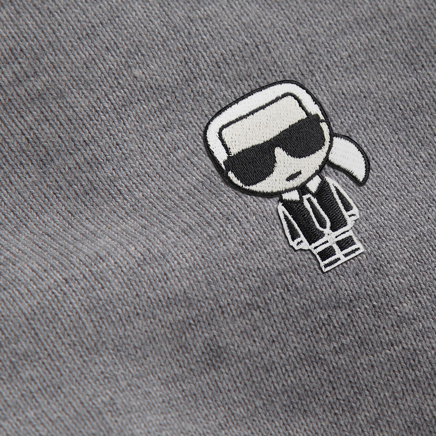 Karl Lagerfeld sweter Szary okrągły 655013-524399-990 rozmiar XL Marka Karl Lagerfeld