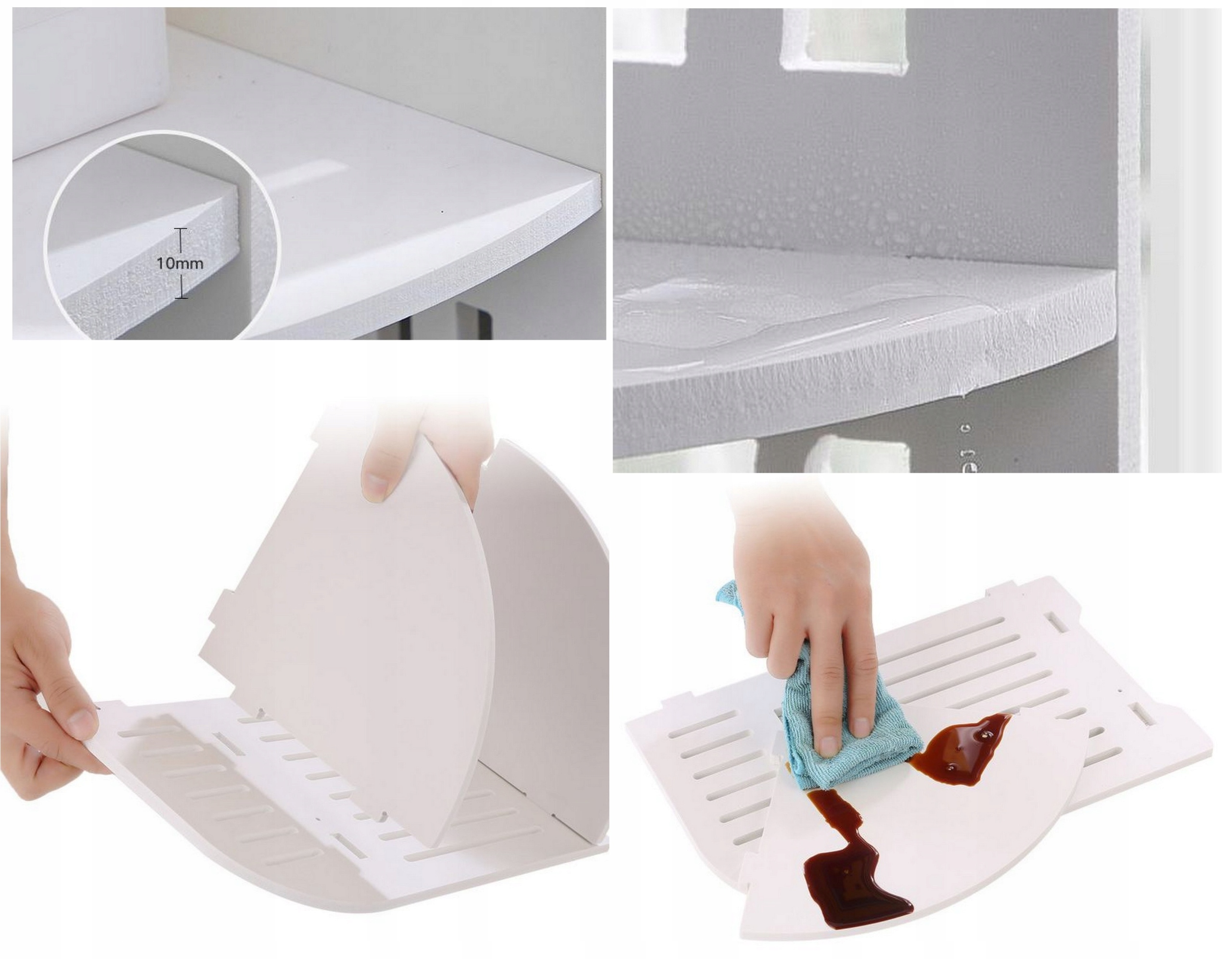 PÓŁKA łazienkowa narożna biały REGAŁ stojąca LEKKA SZAFECZKA 79 CM Szerokość mebla 22 cm