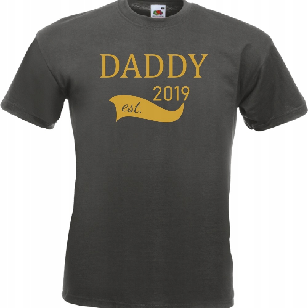 

Koszulka daddy est tata dzień ojca XL grafitowa