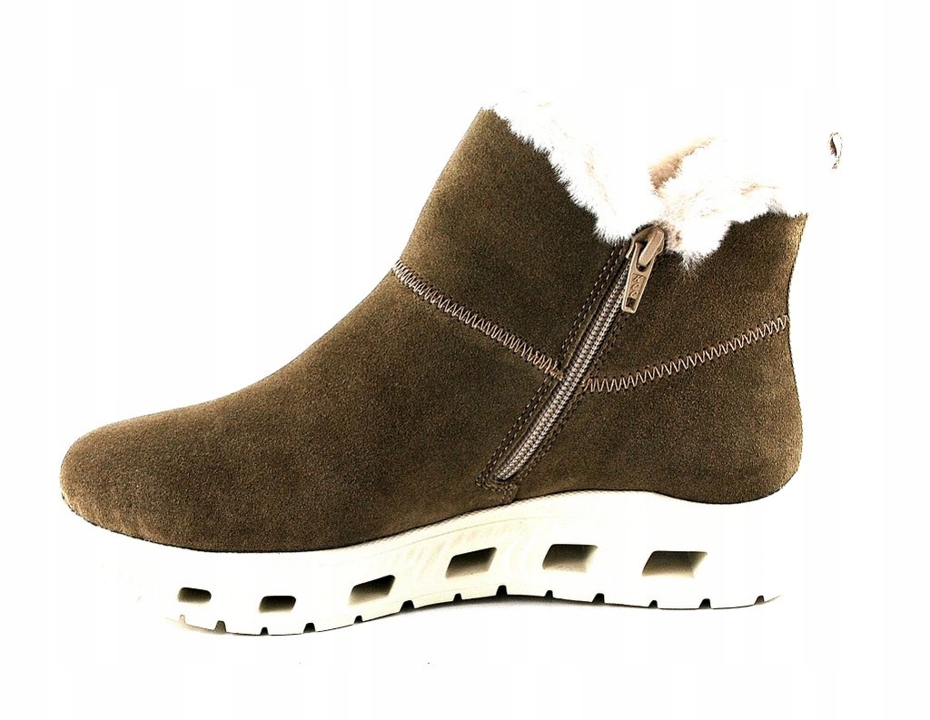 RIEKER M 6050 Botki Trzewiki skóra beżowe membrana TEX R.39 Rozmiar 39