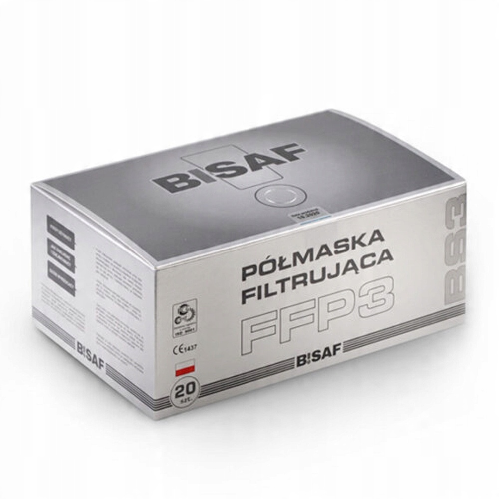 

15x Półmaska filtrująca ochronna FFP3 Bisaf 99 Ce