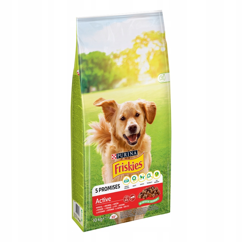 Levně Friskies Active Suché Krmivo pro psy s hovězím masem 10 kg