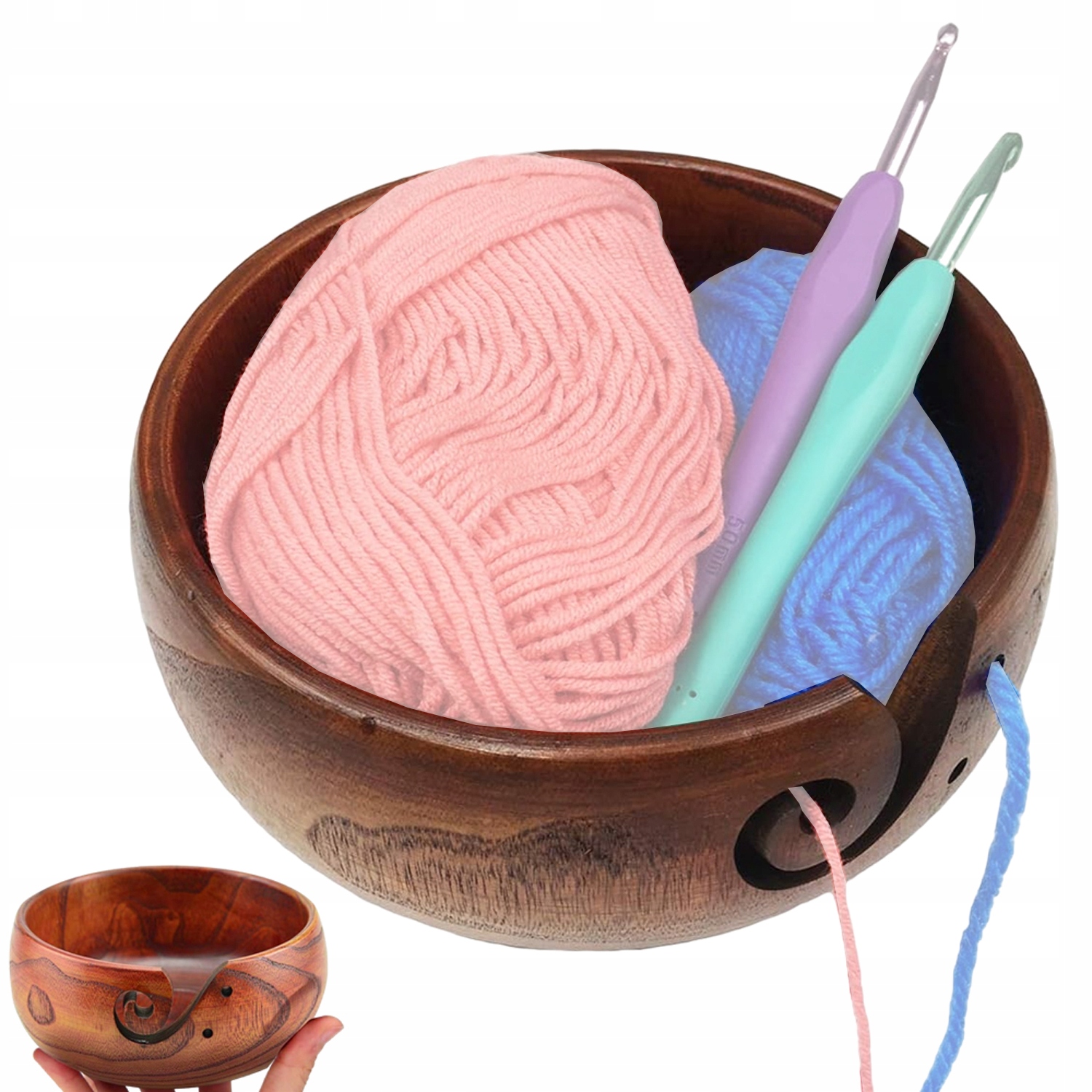 Miska Na Přízi Dřevěná Vlna Na Háčkování Pletení