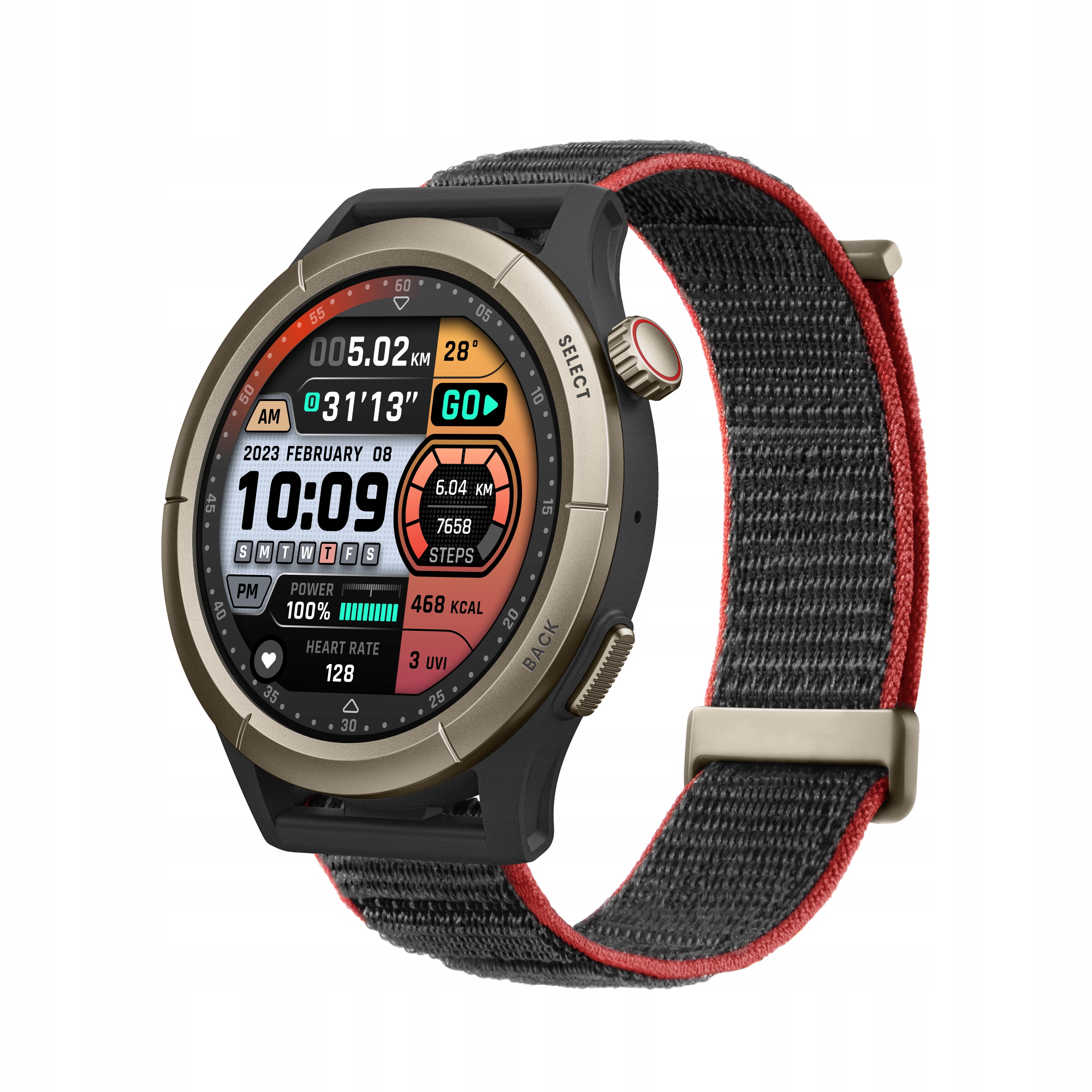 Smartwatch Amazfit Cheetah Pro Run Track Black Titanium Alloy Bezel