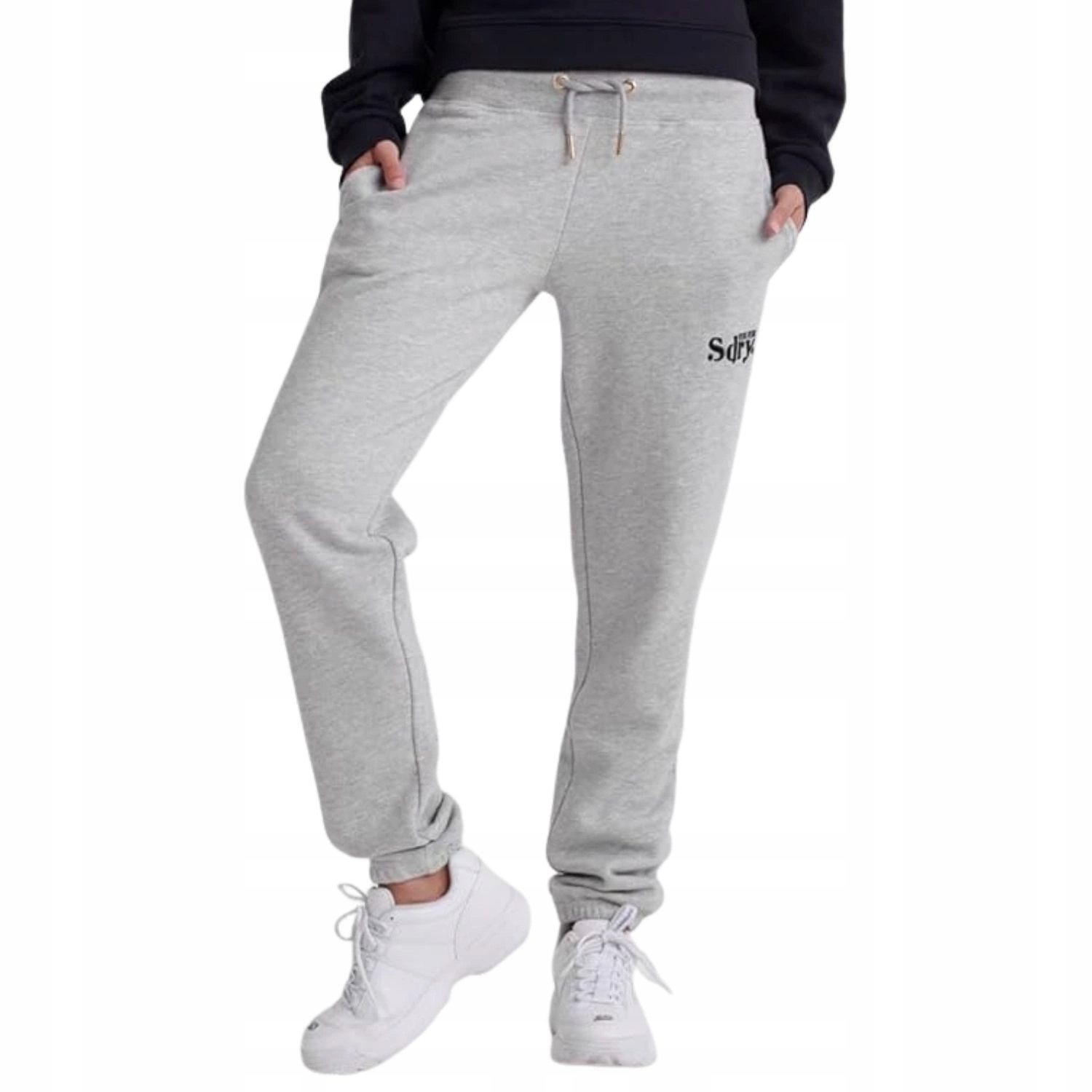Dámské kalhoty Superdry joggery šedé bavlněné Eu 40