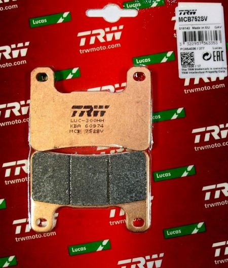 MCB752SV - Колодки передні TRW SUZUKI VZR1800 RBZ Intruder 14-17