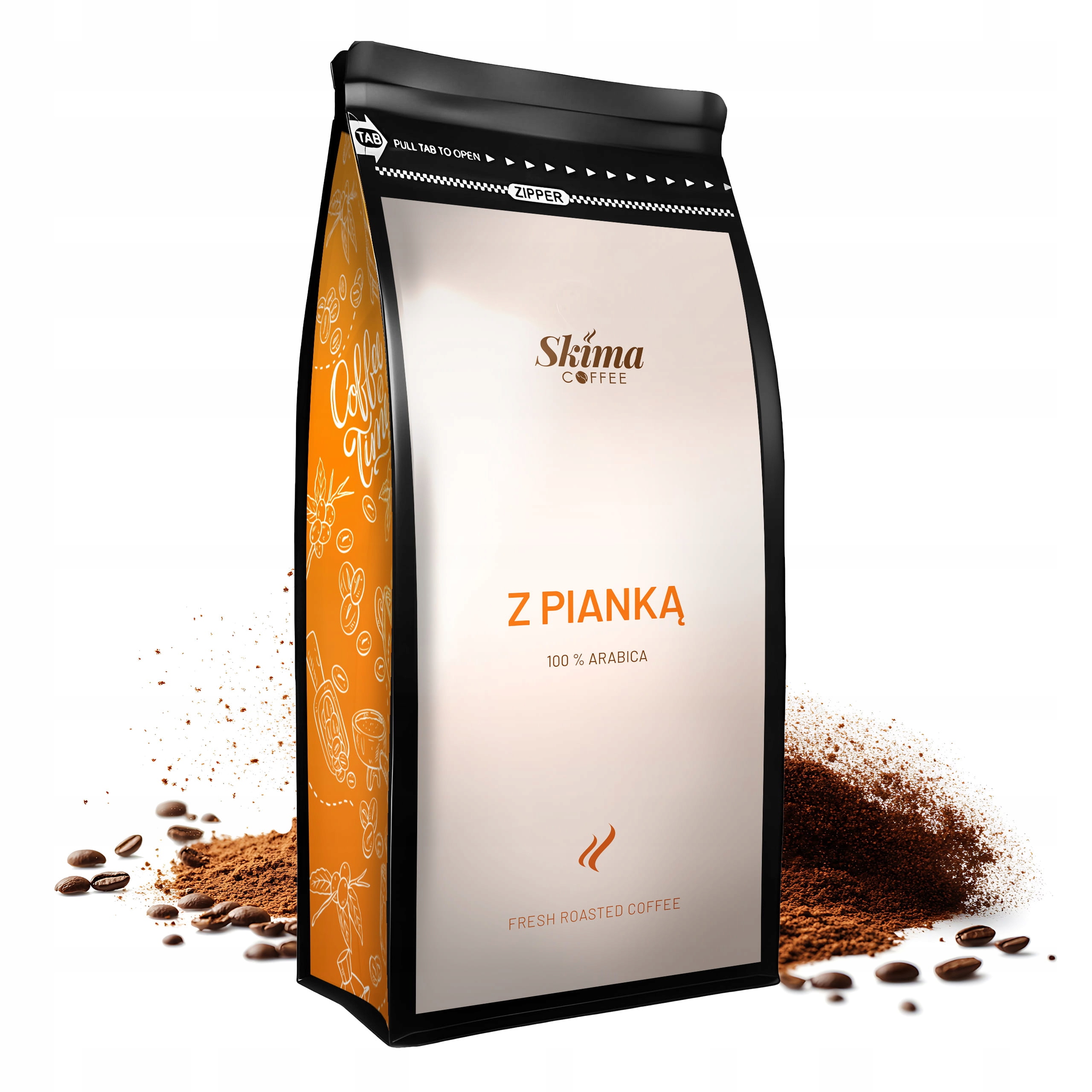 Levně Mletá Káva 500 g „s Pěnou“ 100% Arabica Čerstvě pražená SkimaCoffee