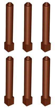 

Lego 43888 Filar Słup Wspornik brązowy (12g) 6 szt