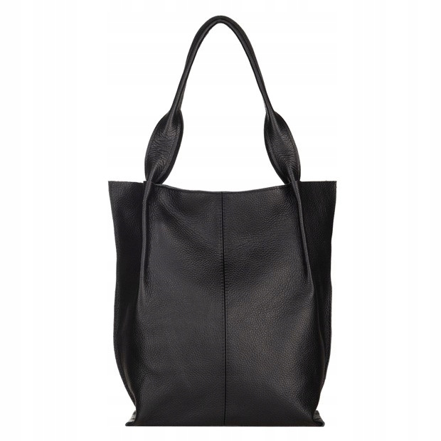 SKÓRZANA TOREBKA WOREK MIĘKKA SKÓRA CZARNA