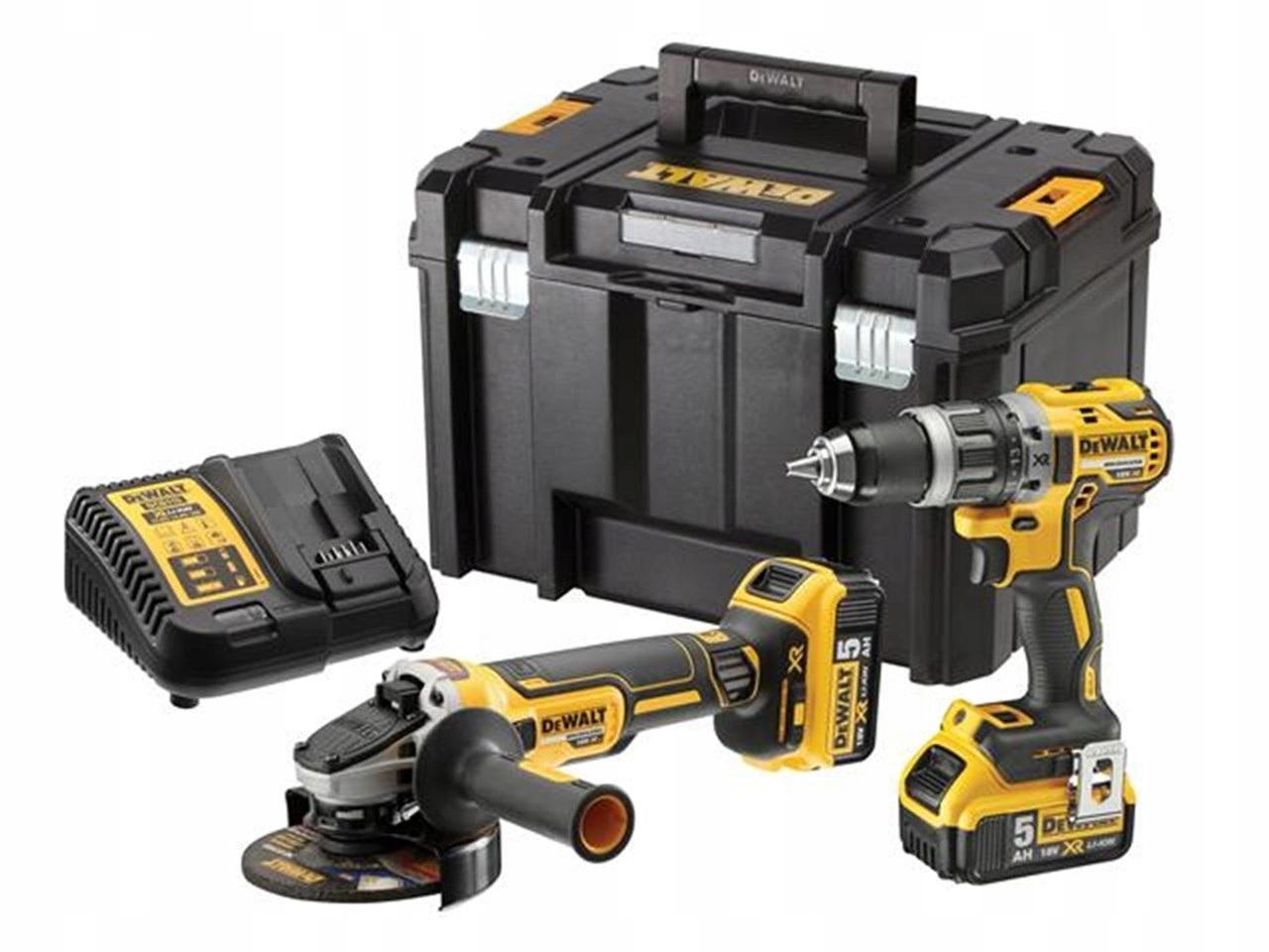 DeWalt DCK2020P2T šroubovák DCD791 akumulátorová bruska DCG405 18V 5AH