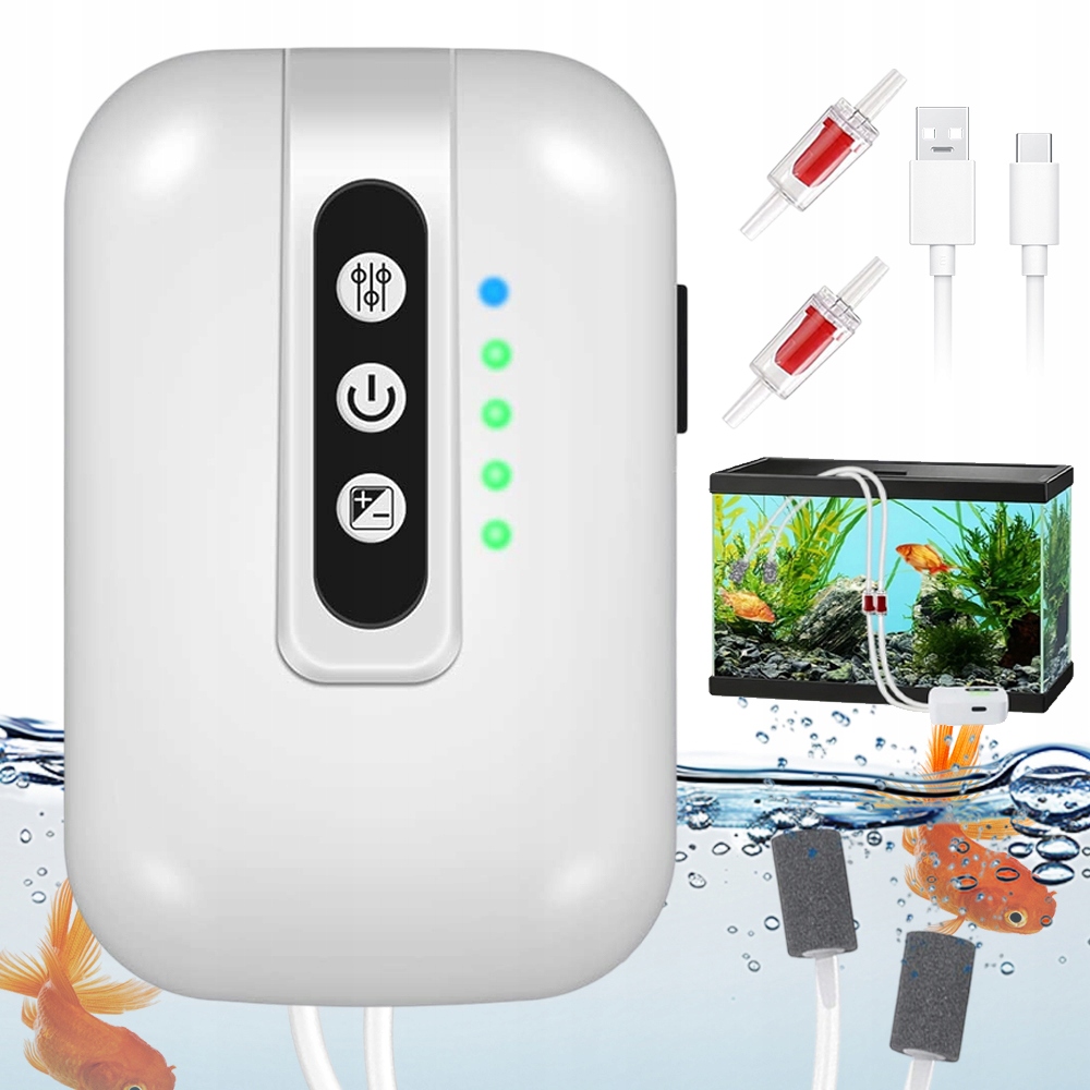 Levně Regulovatelná Mini Kyslíková Pumpa Pro Venkovní Akvárium 3 L/min