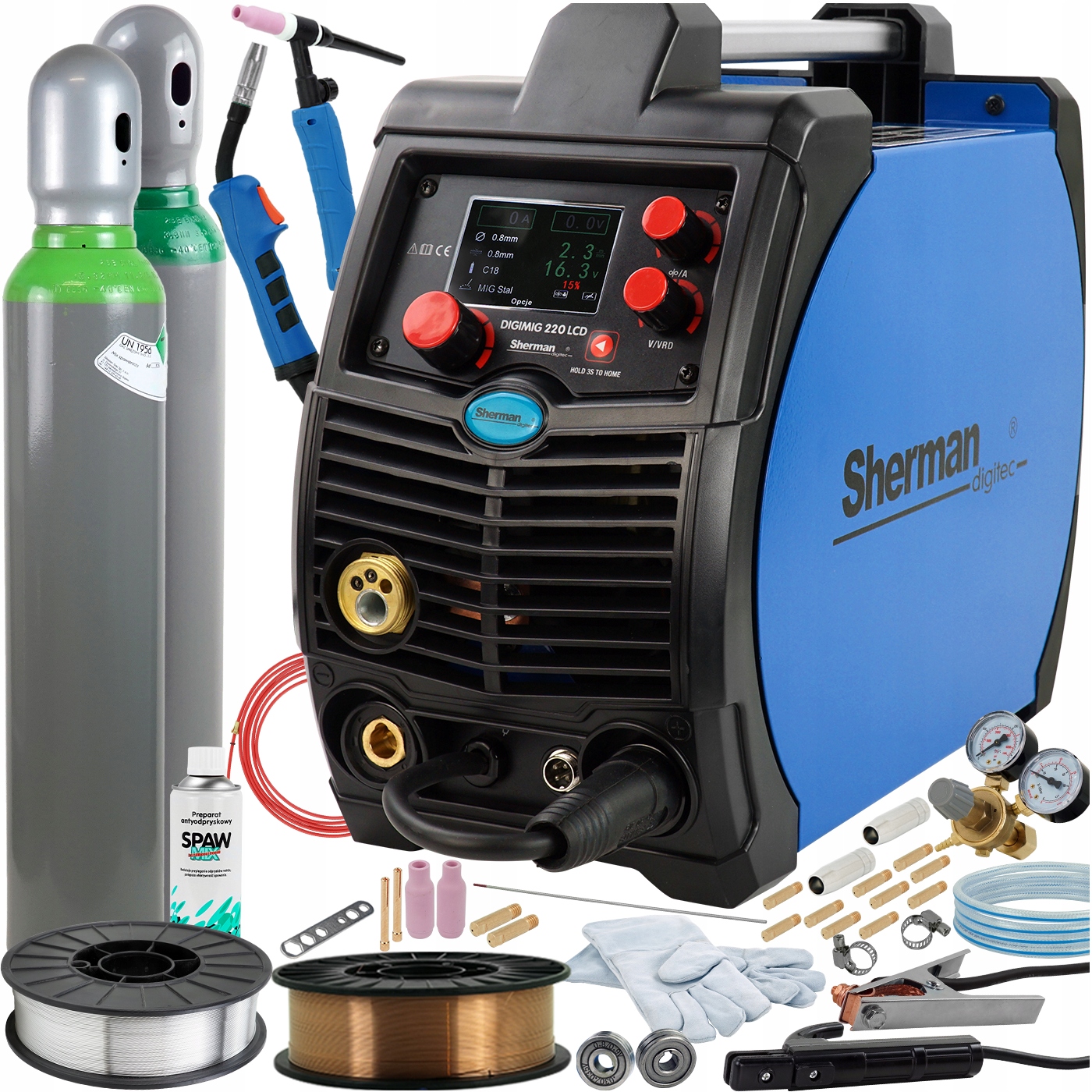Spawarka Migomat Digimig 220 LCD Mig Mag Synergia