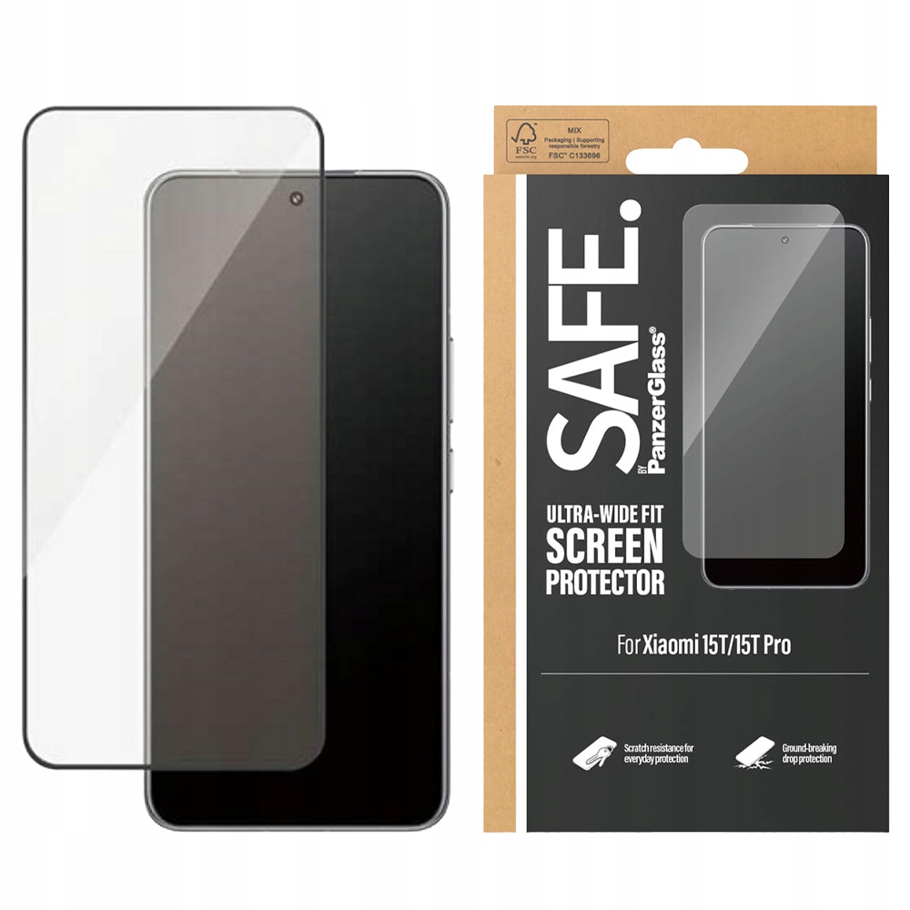Szkło do Xiaomi 15T 15T Pro, Safe by PanzerGlass ochronne mocne hartowane