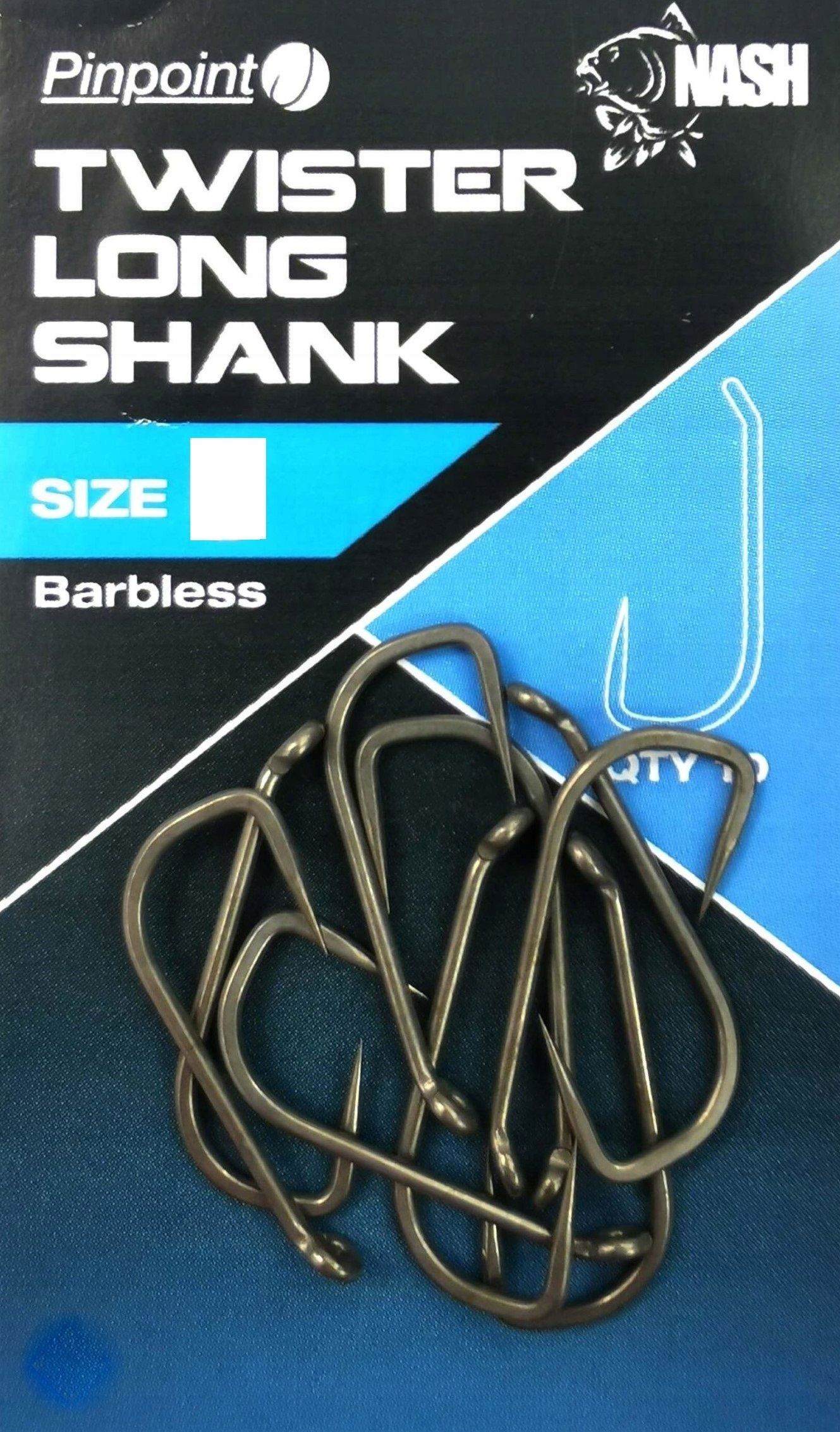 Haczyki Nash Karpiowe Twister Long Size 6 Barbless