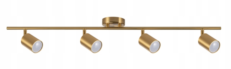 Lampa sufitowa spot 4xGU10 listwa ruchoma złota alu IP20