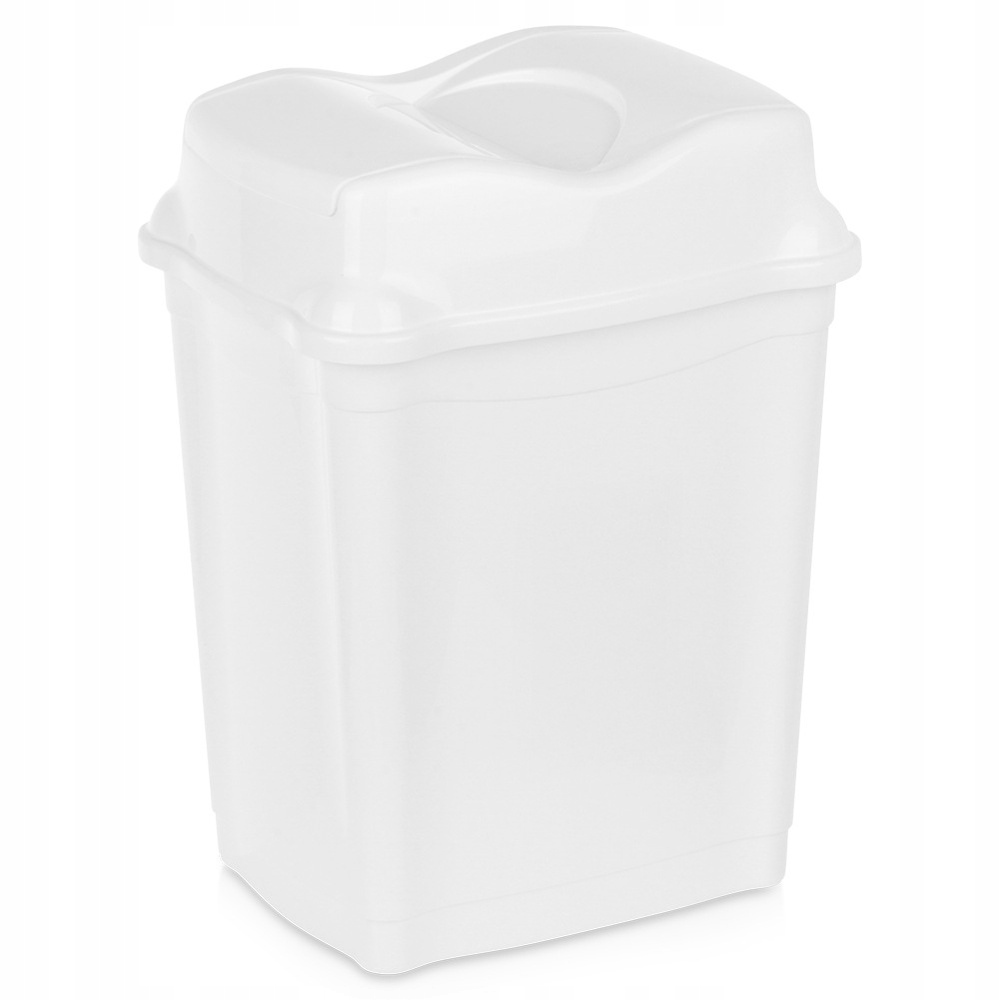 Levně Odpadkový koš plastový, bílý, 16 l