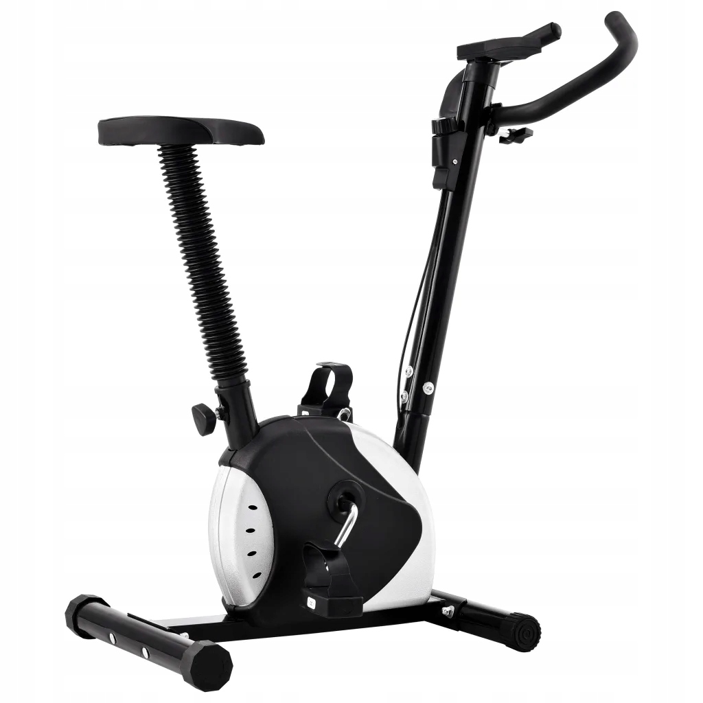 Rowerek Treningowy Stacjonarny Mechaniczny Czarny Z LCD Do Domu