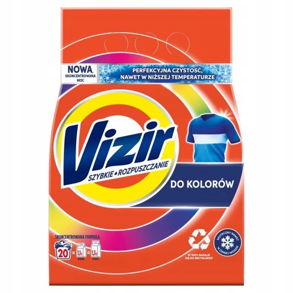 Proszek do prania Vizir Kolor 1,1 kg (20 prań) x 2 EAN (GTIN) 8006540971109