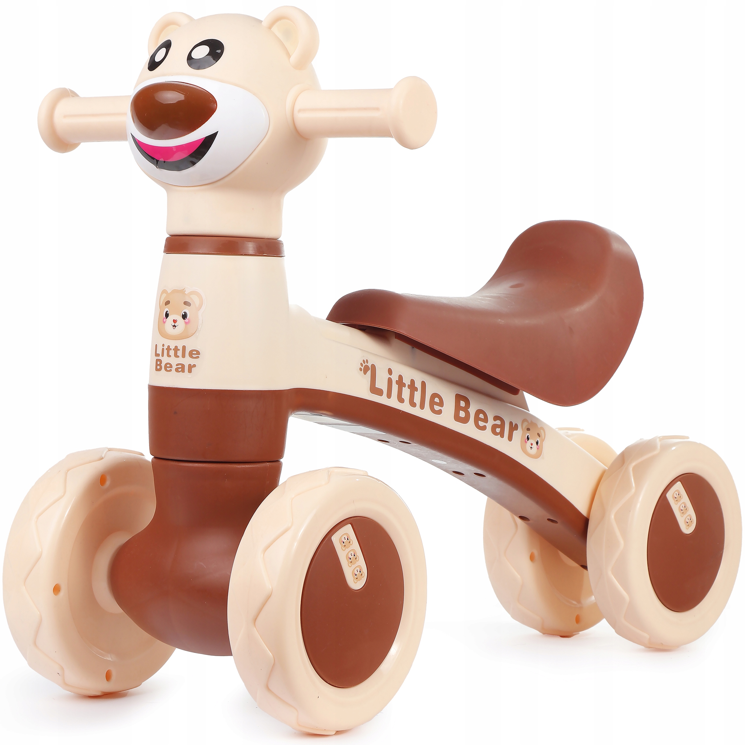 Jeździk dla dzieci autko lekki odpychacz Led Muzyka 4 koła miś Tedi Webben