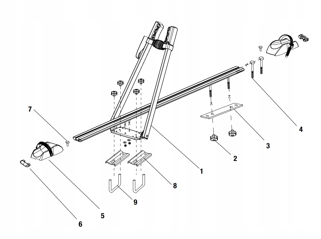 BAGAZNIK UCHWYT ROWEROWY NA DACH NA KAZDY ROWER Handle carrying capacity 15 kg