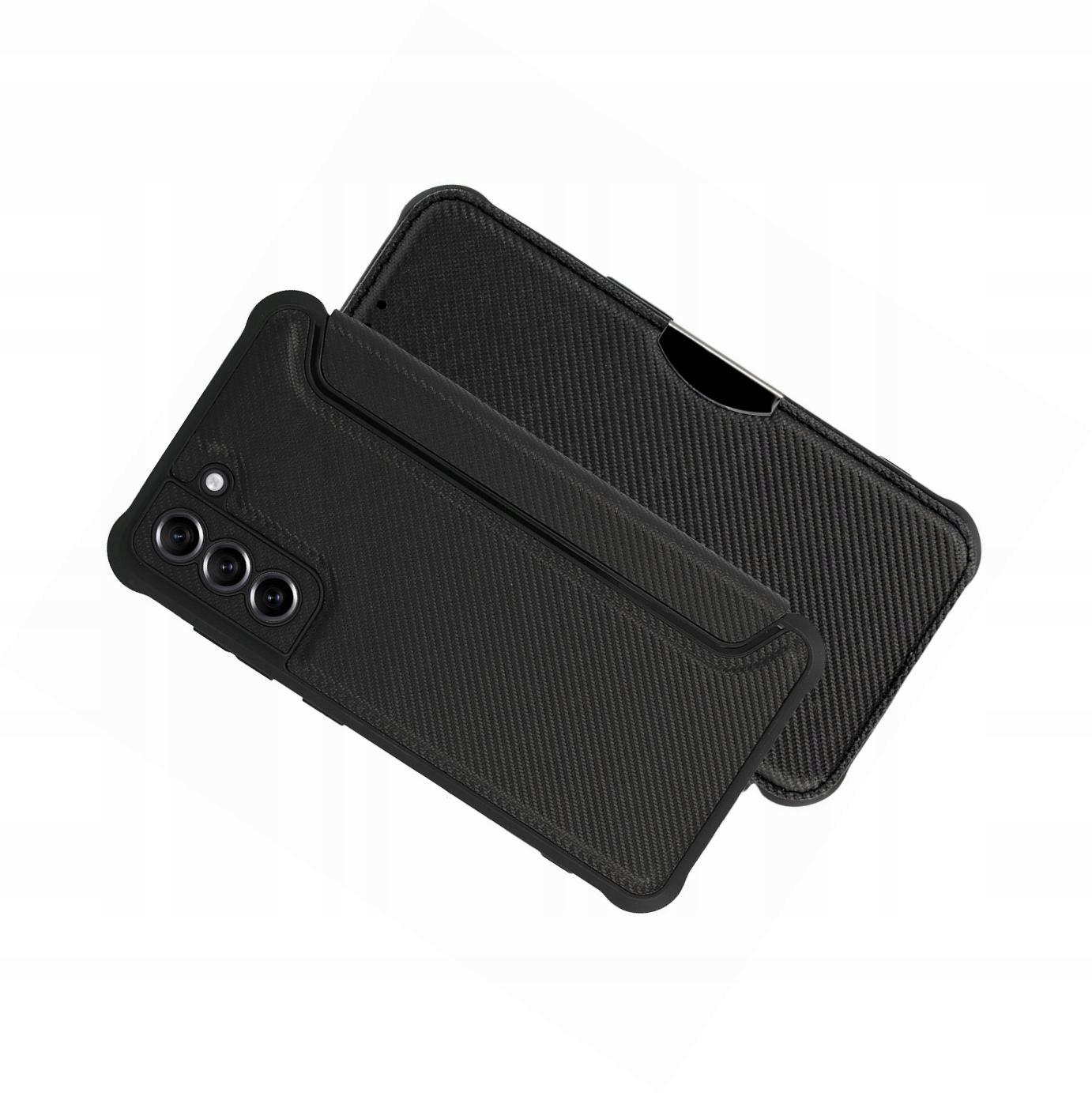 Etui futerał Razor Carbon Book do Samsung Galaxy S25 otwierane