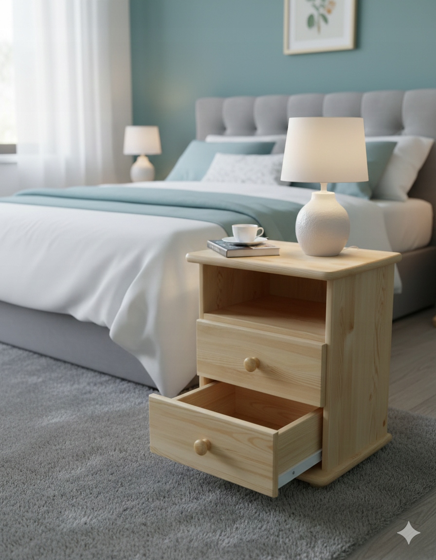 Nakastlik Noční Stolek Masivní Dřevo Borovice