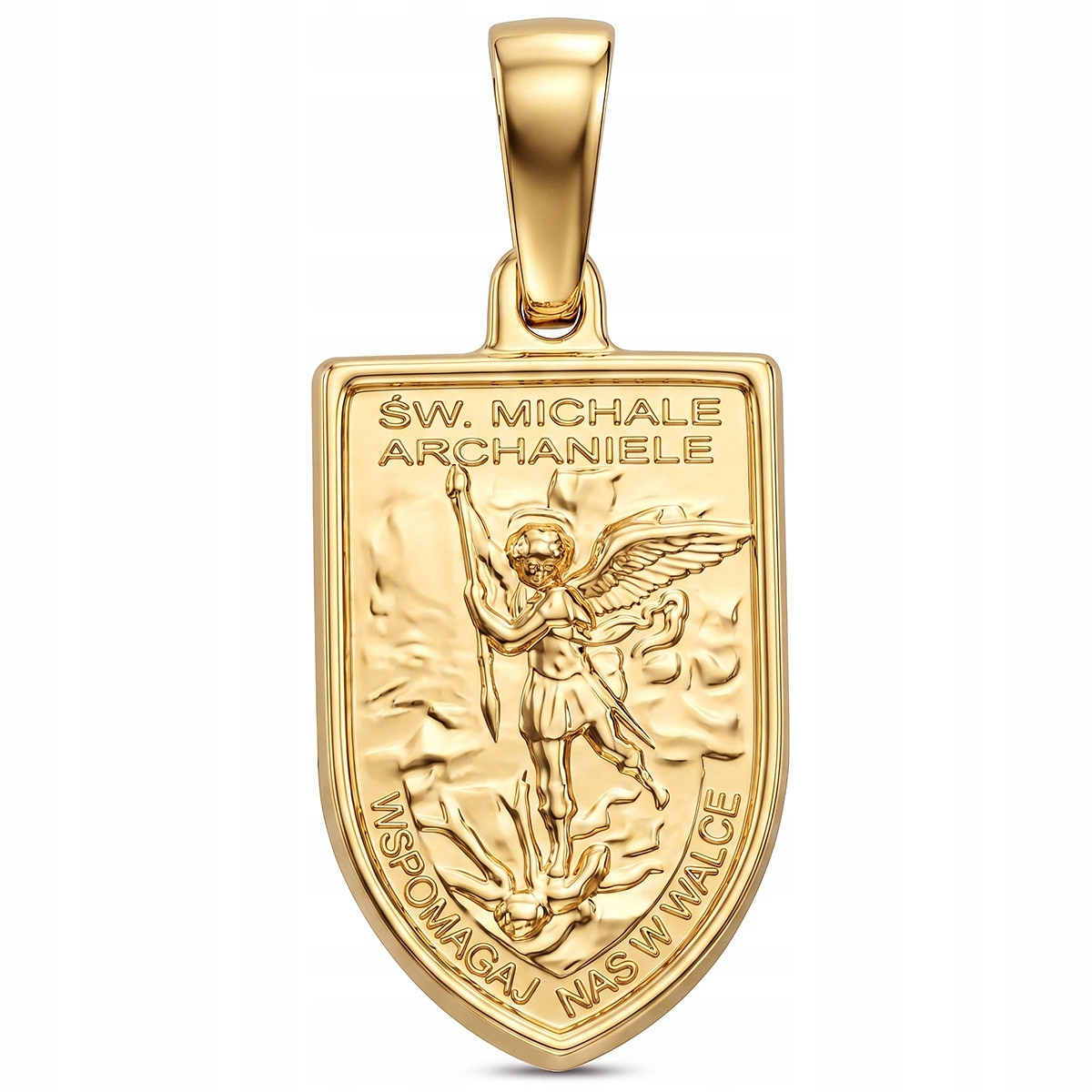 MEDALIK ZŁOTY 585 ŚW. MICHAŁ ARCHANIOŁ TARCZA