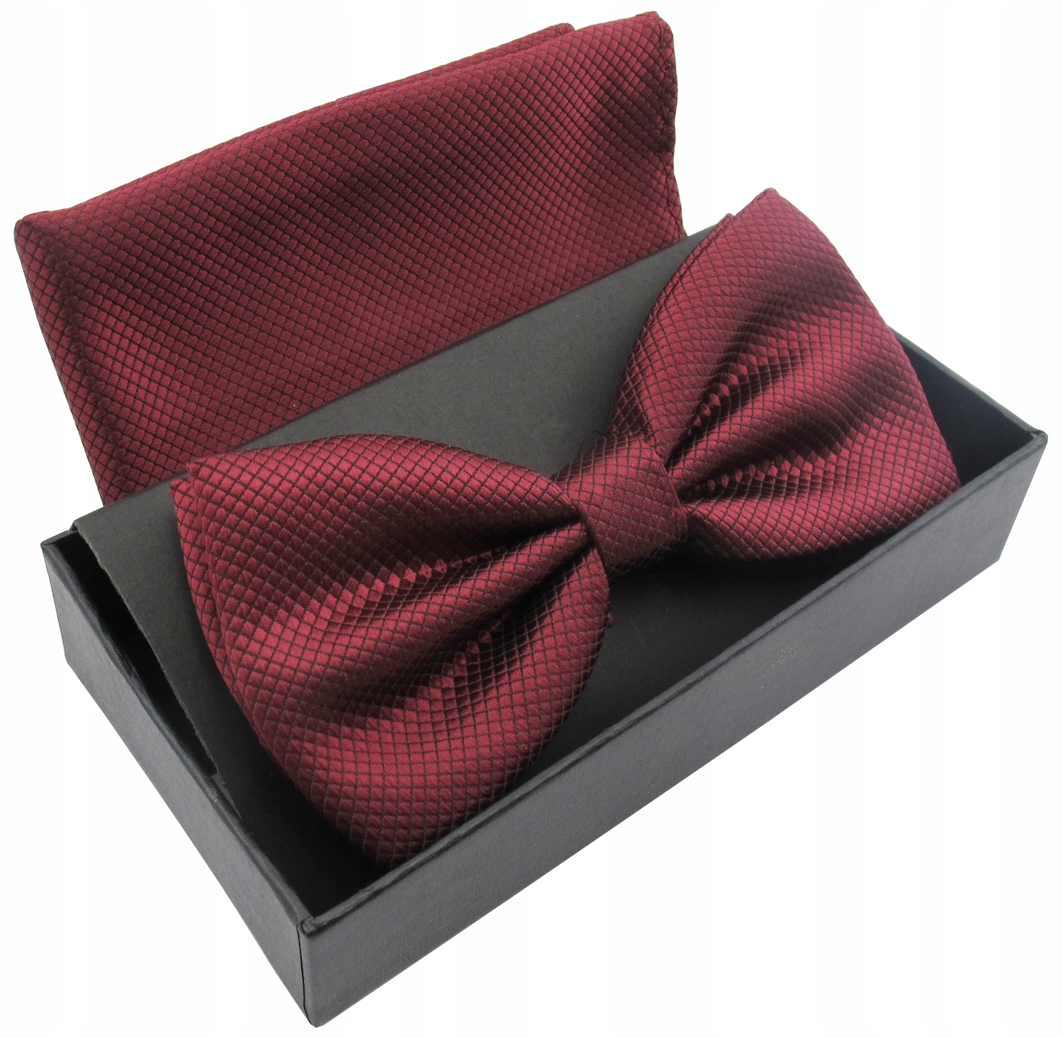 Muszka MUCHA MĘSKA + POSZETKA Bordo.