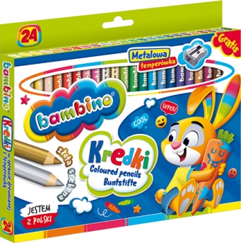 

Kredki Grube 24 szt. W Oprawie Drewnianej Bambino