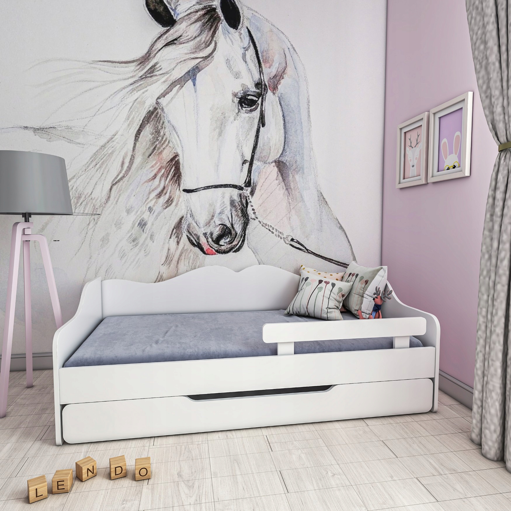 Łóżko podwójne dziecięce BELLA2 180x80 wysuwane Kod producenta BELLA218080